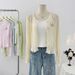 Women's Clothing Thin Round Neck Splicing Flower Short Long Sleeve Knitted Sun Protection Shirt Summer New Slim Fit Small Cardigan Top_ecoleips.com