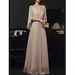 Women’s Clothing Grand Choir Dress Noble Gold French Light Luxury High End Niche Performance Host Banquet Temperament Dress_ecoleips.com