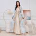 Women's Clothing Modest Abaya Dress Plus Size Embroidered Abaya Dress Set – Luxe Acetate Modest Outfit With 3D Floral (Long Sleeve & Cardigan)_ecoleips.com