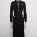 Women's Long Sleeve Blazer Collar Midi Dress Metal Buttons Rib Knit Bodycon Elegant Office Evening Wear Slip Dress_ecoleips.com