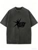 Classic Washed Oversized T-Shirt, Comfortable Crew Neck Short Sleeve Top For Everyday Fashion And Leisure_ecoleips.com