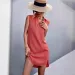 2025 Summer New Women's Dresses V-neck Button Sleeveless Vest Cotton Linen Ladies Clothes Y2K_ecoleips.com