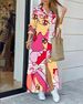 2026 Women Long Sleeve Printed Shirt Dress, Positioning Floral Casual Long Dress_ecoleips.com