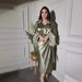 2025 Saudi Muslim Feather Daily Two-Piece Set Dress Ethnic Costume For Women_ecoleips.com