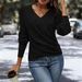 In-stock European And American Cross-border Independent Site Best-selling V-neck Long-sleeve Cross-over_ecoleips.com