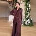 Elegant Satin Suit Set for Women Long Sleeved Shirt And Skirt Two Piece Commuting Style High-End Feel New 2025 Design_ecoleips.com
