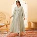 Verve AB418 New Muslim Fashion Elegant Pullover Dress Robe With Sequin Embroidery_ecoleips.com