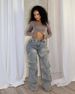 Women's High Waist Straight Jeans - Detachable Snap Button & Asymmetrical Design For Streetwear Fashion_ecoleips.com
