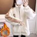 Fleece-Lined Sherpa Hoodie – Winter Pullover With Zip Front, Oversized Fit & Soft Plush Interior (White/Black/Pink/Khaki, S-XL)_ecoleips.com