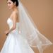 Elegant 1.5m Crescent Bridal Veil With Lace Trim – White/Red/Black – Perfect For Weddings & Special Occasions_ecoleips.com