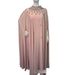 Pink Chiffon Rhinestone Embellished Cape Style Dress Heavy Duty Loose Fitting Long Robe Elegant Formal Wear for Women_ecoleips.com
