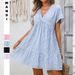 Flowy Short Sleeve Plaid Dress - Women's Loose Fit Casual Summer Dress With Comfortable Relaxed Design_ecoleips.com