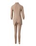 Women’s Khaki Two-Piece Set – Long Sleeve Top & Relaxed Pants For Effortless European Minimalism_ecoleips.com