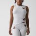 Women's Sexy Heart Cutout Ribbed Tank Top - Breathable Cropped Sleeveless Shirt For Streetwear & Kpop Fashion (Black, Grey, Pink, Blue, White)_ecoleips.com