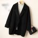 Women’s Double-Faced Wool Coat – Short Length, Elegant Audrey Hepburn Style, Premium Cashmere-Blend Blazer_ecoleips.com