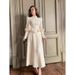 Women's Clothing Elegant Women's Long Dress Strappy Chain Detailing Slim Fit Design Luxury With Long Sleeves_ecoleips.com