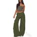 Retro High-Waisted Wide Leg Pants Women's Loose Fitting Casual Cargo Trousers With Pockets Spring/Autumn Regular Size_ecoleips.com