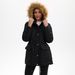 girl 2025 New Autumn Winter Fleece Parka Hooded With Fur Collar Waist-Cinching Mid-Length Thickened Cotton Coat For Women_ecoleips.com