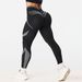 Women's Slim Fit Yoga Pants V Waist Color Block European American Style Peach Shaped Hips Long Sports Leggings For Outdoor Wear_ecoleips.com