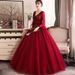 Women's Evening Gown Long Performance Dress Puffy Skirt for Vocal Music Exam Bel Canto Solo Stage Annual Meeting_ecoleips.com