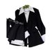 Girl Girl Chic Mature Style Hot Girl Outfit For Women Early Autumn Two-Piece Mid-Length Blazer Top High-Waisted Skirt Pants_ecoleips.com
