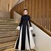 Modest Abaya Dress Effortless Elegance – Flared Sleeve Color-Block Wrap Dress With Waist-Defining Silhouette, Versatile Day-to-Night Staple_ecoleips.com
