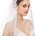 Foreign trade bridal veil 90CM single layer small veil metal comb eyelash lace bridal simple veil can be wholesale_ecoleips.com