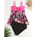 Sexy High Waist Bikini Set - Women's Ruffle Strappy Swimwear (Push Up Tummy Control Adjustable Ties Beach Vacation)_ecoleips.com