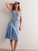 K Women's Short Denim Top, Women's Waist Cinched, Sexy Deep V-neck Vest, Outerwear Vest_ecoleips.com