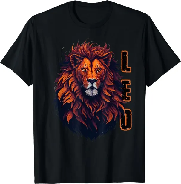 Women's T-Shirts NEW August Birthday Leo Lion Pride Zodiac Sign Horoscope T-Shirt - MADE IN USA_ecoleips.com