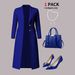 Women's Clothing Elegant Solid Color Long Sleeved Cardigan Top Autumn Winter New Coat_ecoleips.com