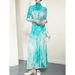 Verve Muslim Pleated New Fashionable Elastic Printed Top Stylish Slimming Skirt Two-Piece Set_ecoleips.com
