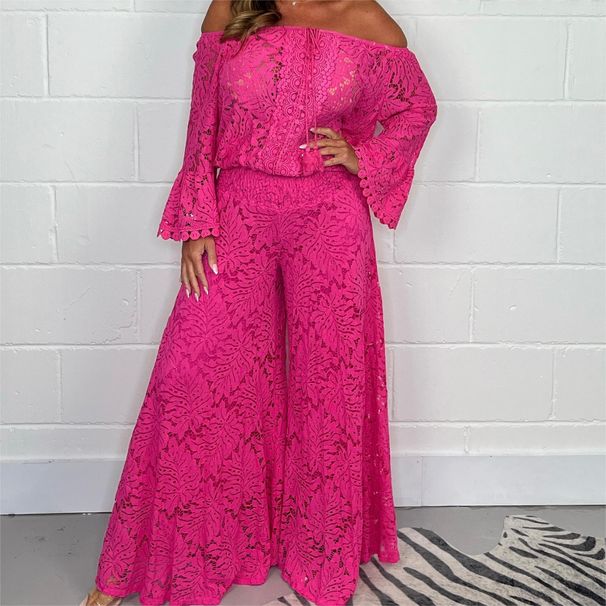 Women's Clothing Lace Tops And Pants Fashion Sets_ecoleips.com