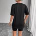 Women's Casual Round Neck Short Sleeve T-Shirt Multi-Color Style Simple Fashionable Sports Top Solid Print Loose Fit_ecoleips.com