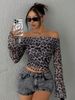 Autumn Women's T-Shirt New Streetwear Fashion Long Sleeves O-Neck Tees Sexy Leopard Backless Female Versatile Knitted Clothing_ecoleips.com