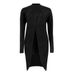Women's Clothing High Round Neck Split Long Top Shorts Sweater Two-Piece Set_ecoleips.com