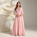 Women's Clothing Fashion Chiffon Dress Elegant Beaded Banquet Evening Dress_ecoleips.com