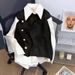 Women's Candy Colored Knitted Two Piece Set Sleeveless Vest And Shirt Polo Collar New Autumn Stylish Casual Clothing_ecoleips.com