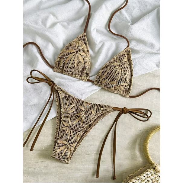 Women's Clothing Women's Style Three Piece Bikini Halter Neck Swimsuit For Vacation Beach Beach & Pool Ready_ecoleips.com