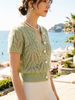 Skin-Friendly Loose Breathable Hollow Short Sleeve Knit Cardigan_ecoleips.com