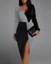 Women's Clothing Summer Double Sequined Gold And Black High Waist Solid Color Temperament Commuting Small Fresh Dress_ecoleips.com