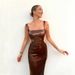 Cross-Border Evening Women 2023 Winter New Fashion Sexy Backless Slim Strap Dress_ecoleips.com