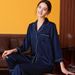100% Mulberry Silk Pajamas Women Summer Winter Spring Long-sleeved Two-piece Couple Home Service Silk Pajamas For Lady_ecoleips.com