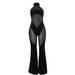 European And American Foreign Trade Women's Clothing Halter Neck Patchwork Solid Color Sleeveless Jumpsuit 8628 Strap_ecoleips.com