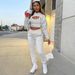 Women's Fleece Lined Hooded Sweatshirt And Drawstring Pants Three Piece Set Long Sleeved Solid Color Vest_ecoleips.com