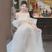 Off-the-shoulder Travel Photography Light Wedding Dress, Forest-style, Ultra-fairy Dreamy, Runaway Princess Bride's_ecoleips.com