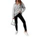 Women's Clothing Fashion Zipper Lapel Solid Color Casual Women's Sweatshirt_ecoleips.com
