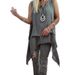 Audday 2025 Solid Color Top Casual Fashion Vest Long Hem 2-Piece Set Women's Clothing_ecoleips.com