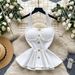 Hot Girl Style Halter Neck Camisole Vest For Women In Summer Tweed Design Niche Chic Pure Desire Petite Top_ecoleips.com