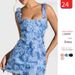 Women's Floral Square Neck Sleeveless Bodycon Tie Strap Mini Dress – Sexy & Stylish Summer Outfit_ecoleips.com